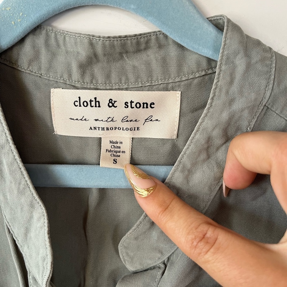 Boho tunic shirt Sage green Cloth & Stone Anthropologie